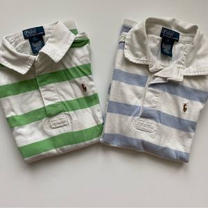 Bundle Polo by Ralph Lauren Striped Short Sleeve Polo Shirts Boys size 7